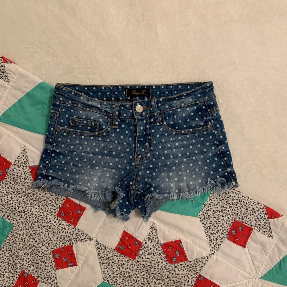 Polka Dot Jean Shorts